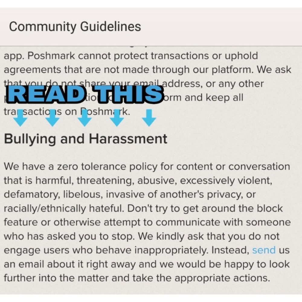 POSHMARK ZERO TOLERANCE POLICY - Picture 7 of 8